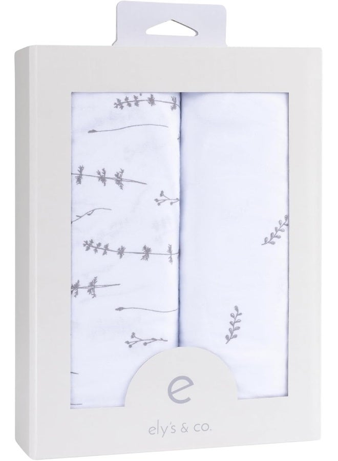 Ely's & Co. Ely’s & Co. Changing Pad Cover, Diaper Changing Table Sheets, 2 Pack, Cradle Sheet Set for Baby Boys/Girls, 100% Jersey Knit Cotton, Forest Grey Collection, 32”x16”x5” - Image 4